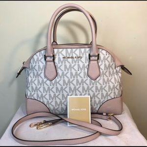 Authentic Michael Kors Hatti Signature Bowling Bag